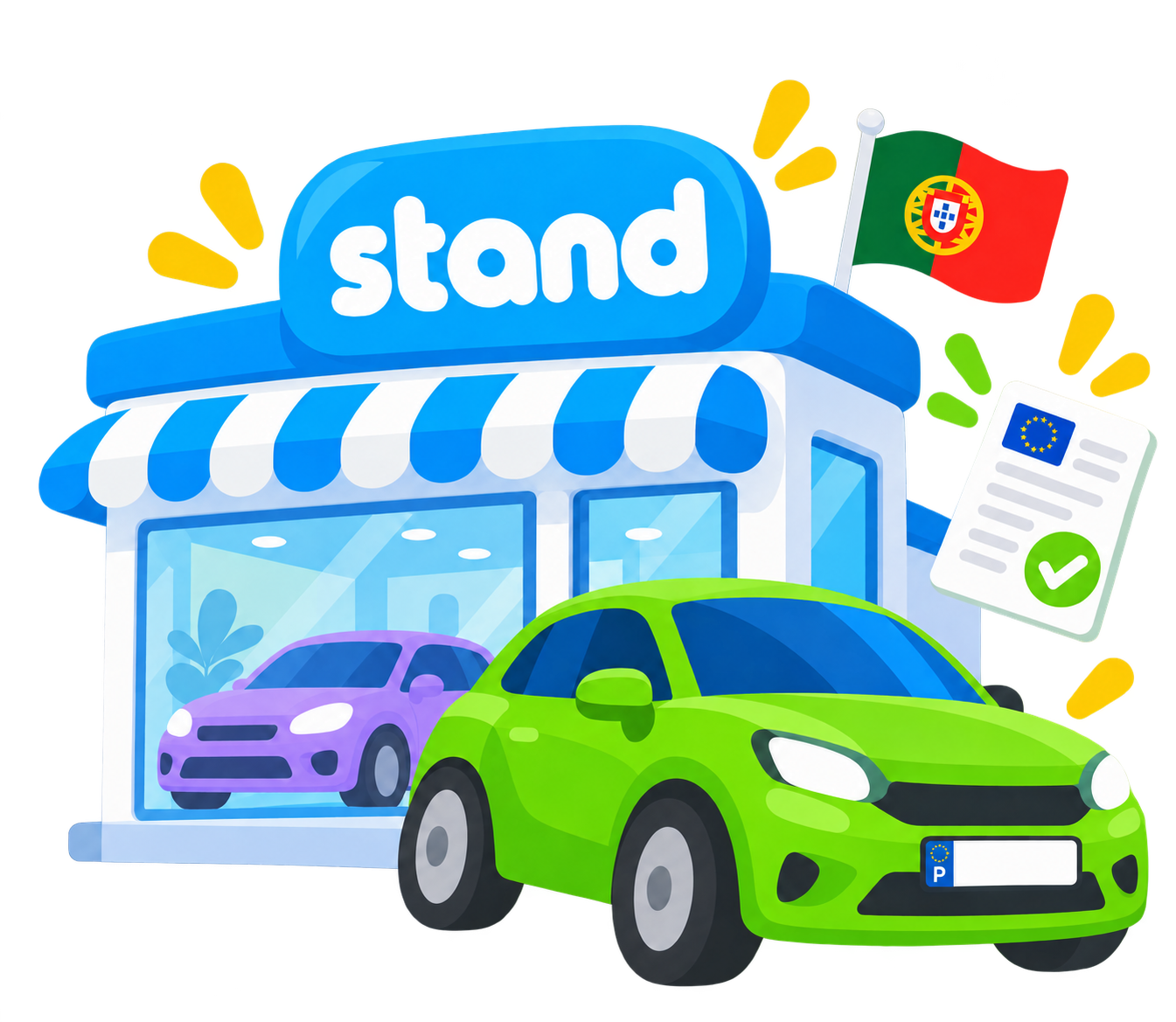 Stand de carros importados legalizados